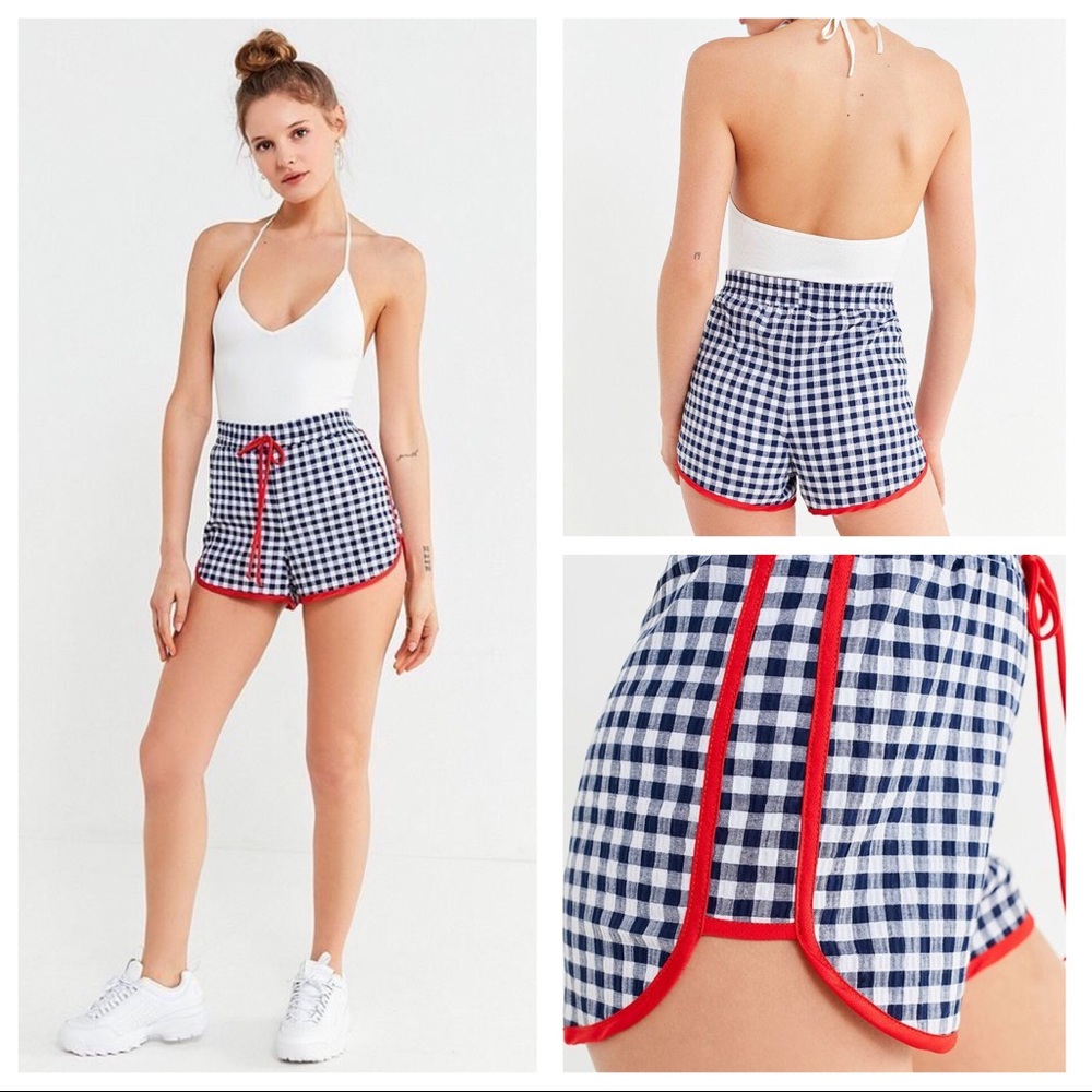 UO Picnic Gingham Runner Short